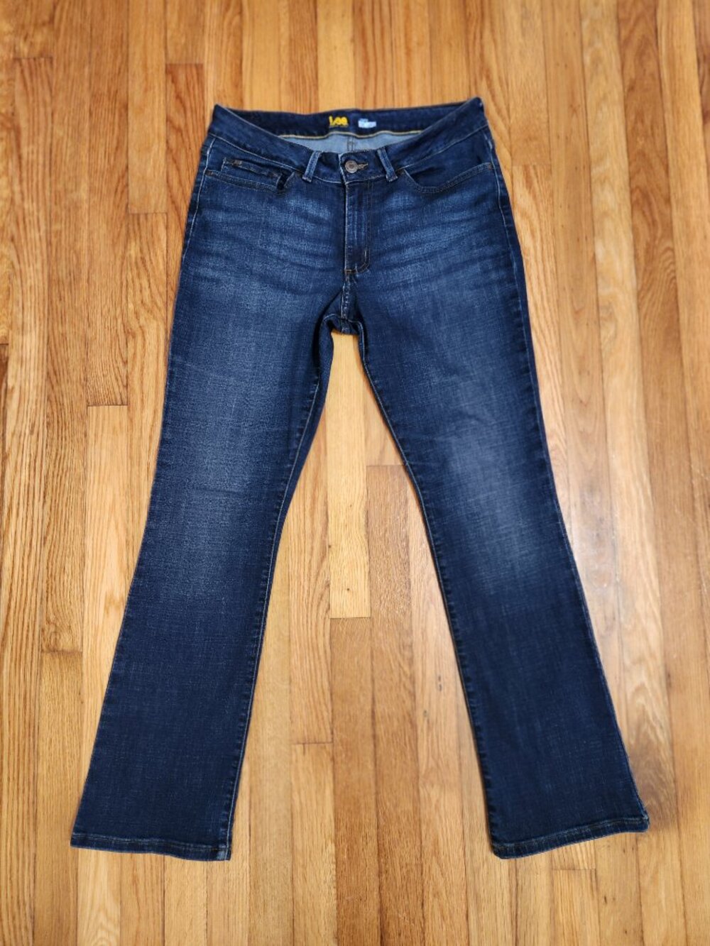 Lee Curvy Fit Rebel Bootcut Jeans Size 14 Medium Dark Wash